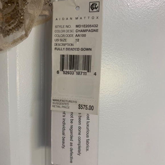 Champagne , cape beaded gown - Picture 4 of 4